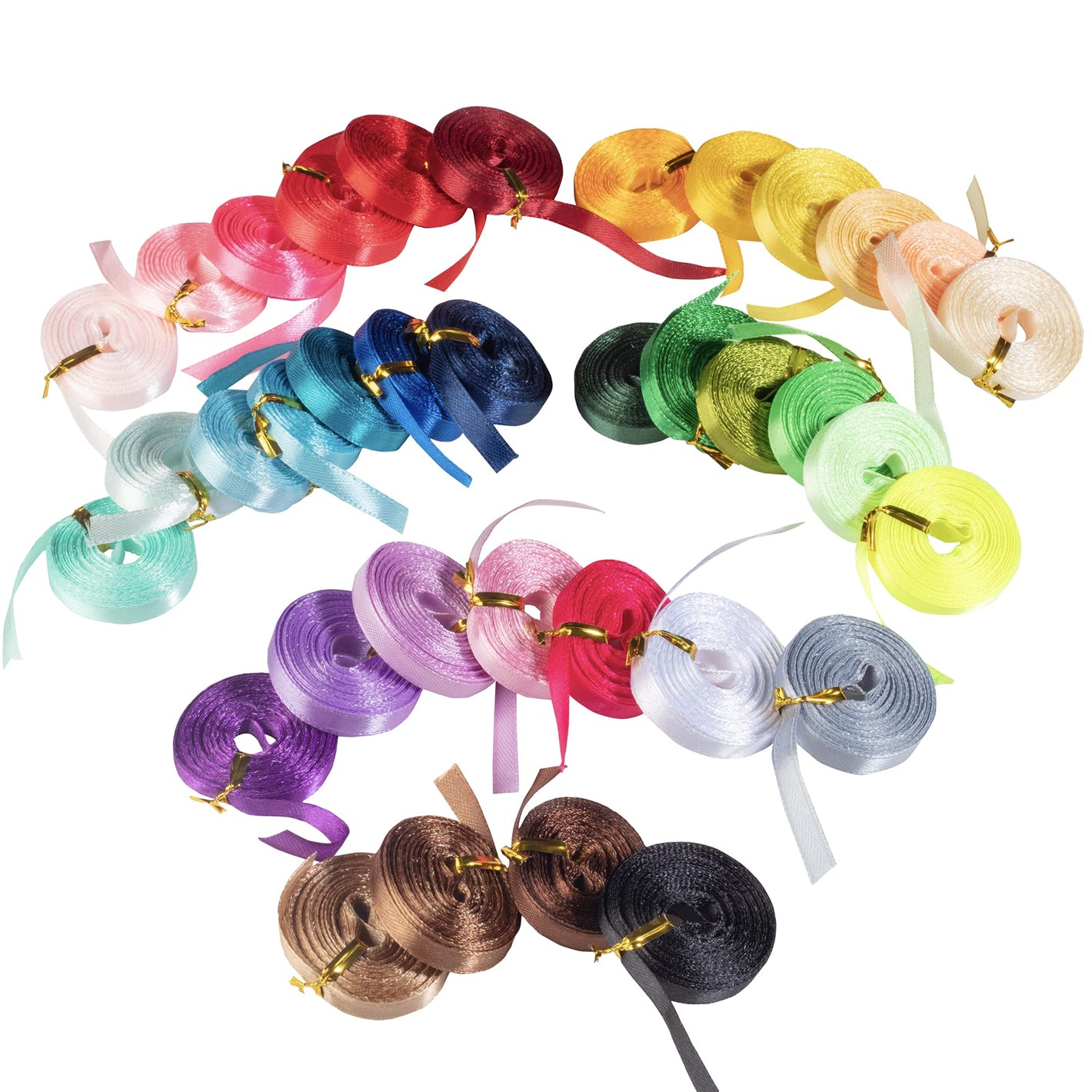 Buy now Satin Ribbon 36 Pack (1/4", 5 Yards Each) No Wire, DIY Arts & Crafts, Gift Wrapping Baskets, Wedding Decor, Sewing Projects, Party Favor Embellishment, Hair Bows, Floral, Baby Showers, Holiday Wreath at indiglob india