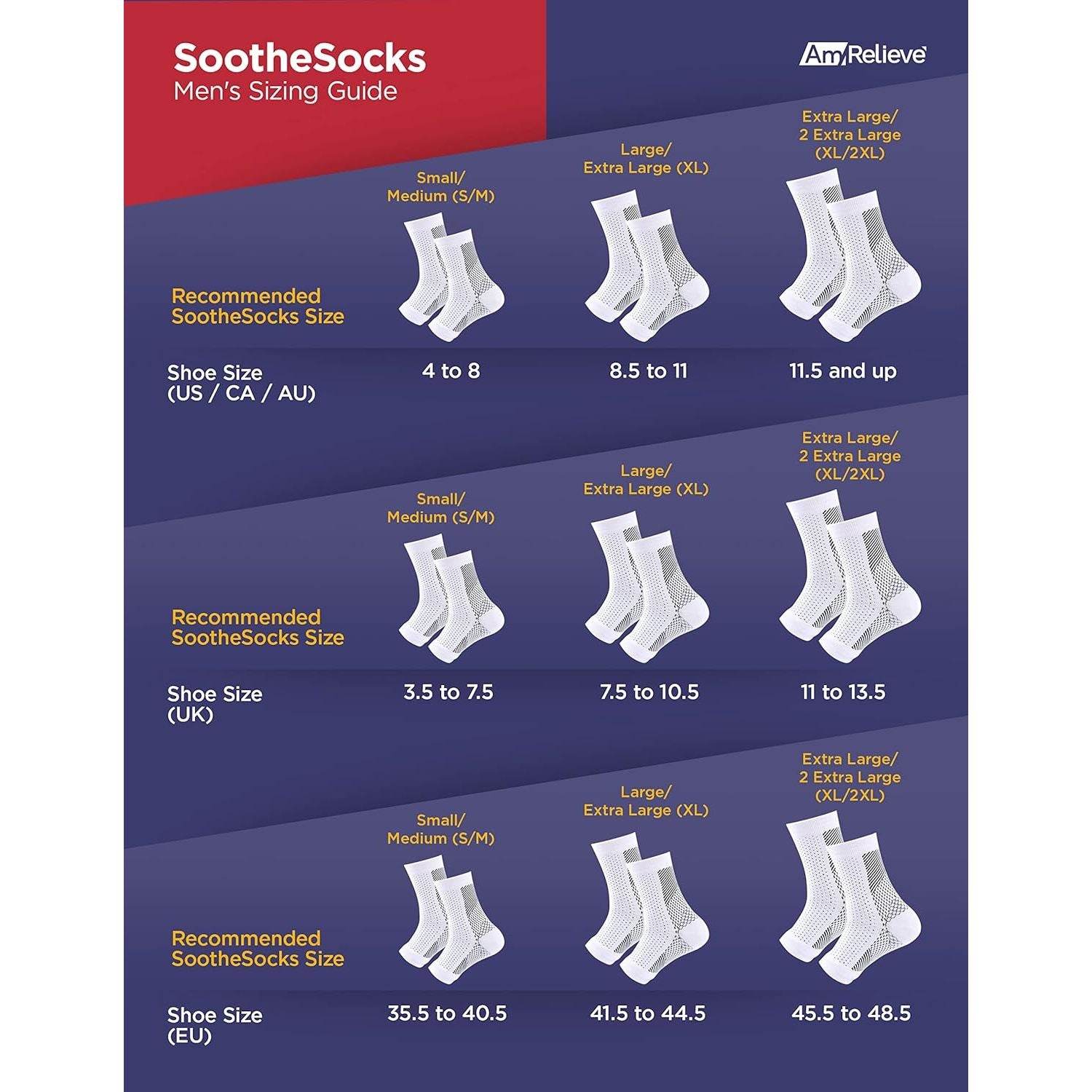 AmRelieve® Soothesocks Compression Socks, Support Socks for Women Compression and Men, White - My Store