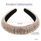 Rhinestone Crystal Diamond Headbands for Women Fashionable Handmade Wide Hair Hoops Beaded Bling HairBand Hair Accessories