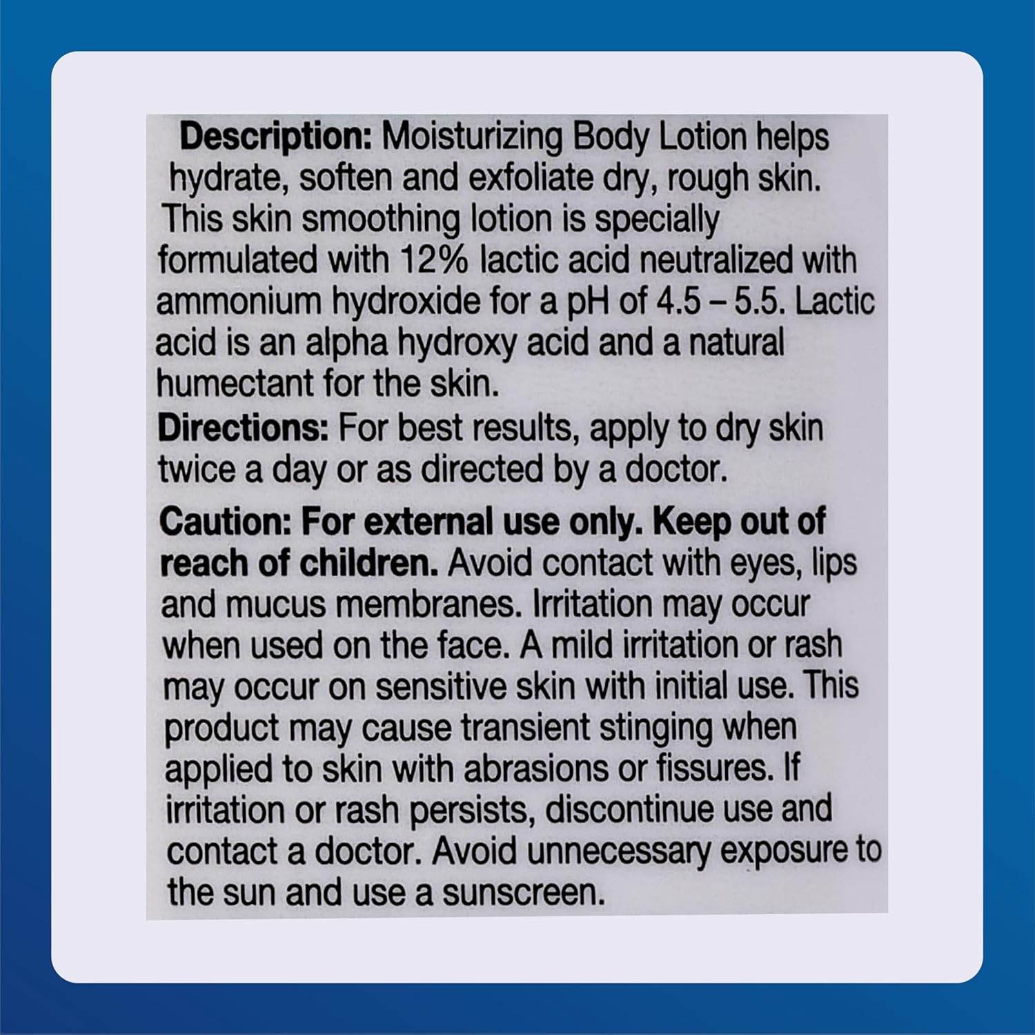 Major Ammonium Lactate 12% Moisturizing Lotion - Lactic Acid Lotion - Helps Hydrate, Soften, and Exfoliate Rough, Dry Skin - Daily Body Lotion - Fragrance-Free - 8 Oz (1 Pack) - My Store