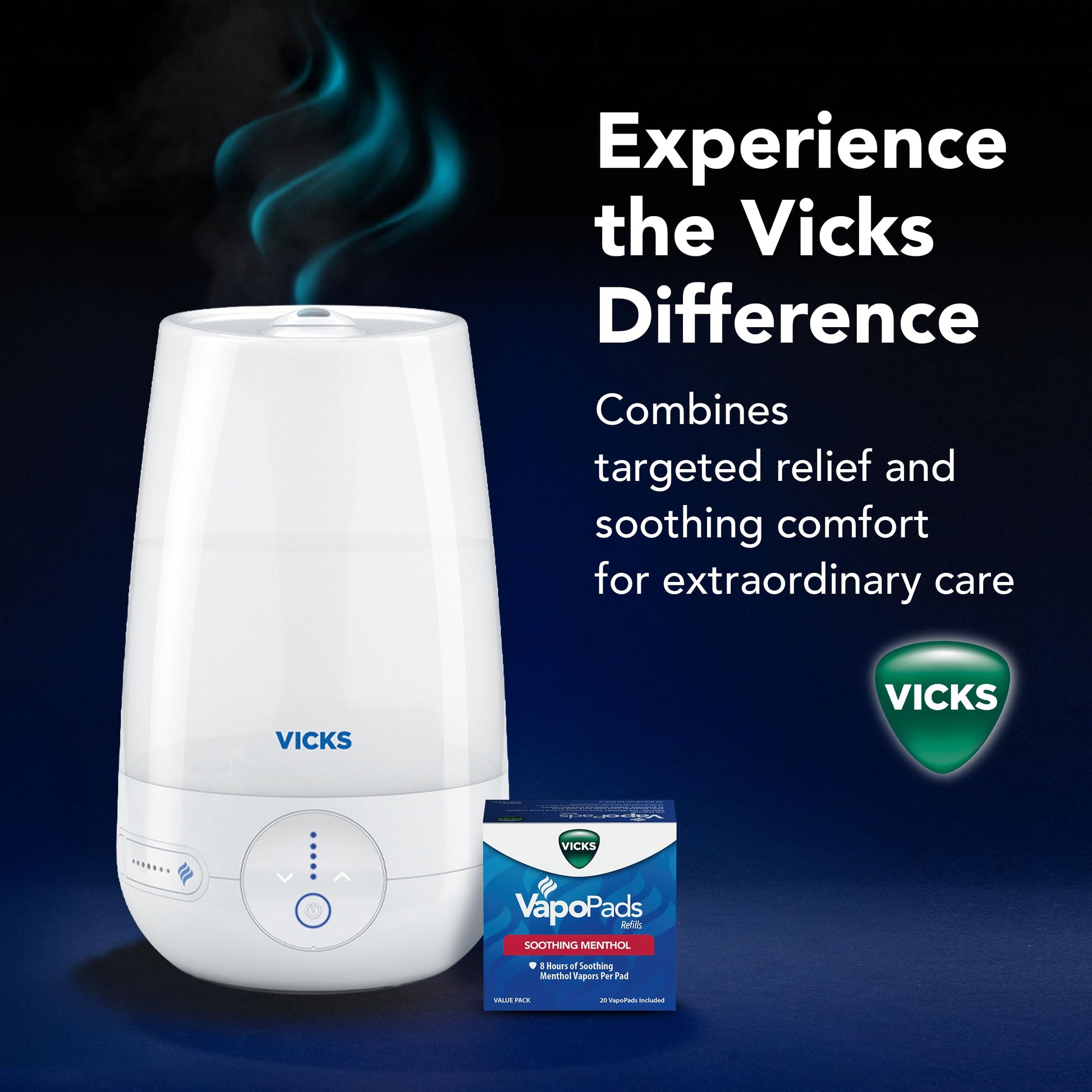 Buy now Vicks FilterFree Plus Cool Mist Plus Humidifier (VUL565), Medium Room ƒ??Filter-Free Cool Mist Humidifier for Baby, Kids and Adult Rooms, Works with Vicks VapoPads at indiglob india