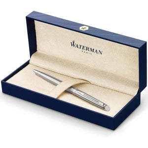 Waterman Hémisphère Ballpoint Pen | Stainless Steel with Chrome Trim | Medium Point | Blue Ink | Gift Box