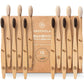 Greenzla Bamboo Toothbrushes for Adults – 12 Pack Wooden Toothbrush Set with Charcoal-Infused Soft Bristles, Natural Oral Care for Daily Use