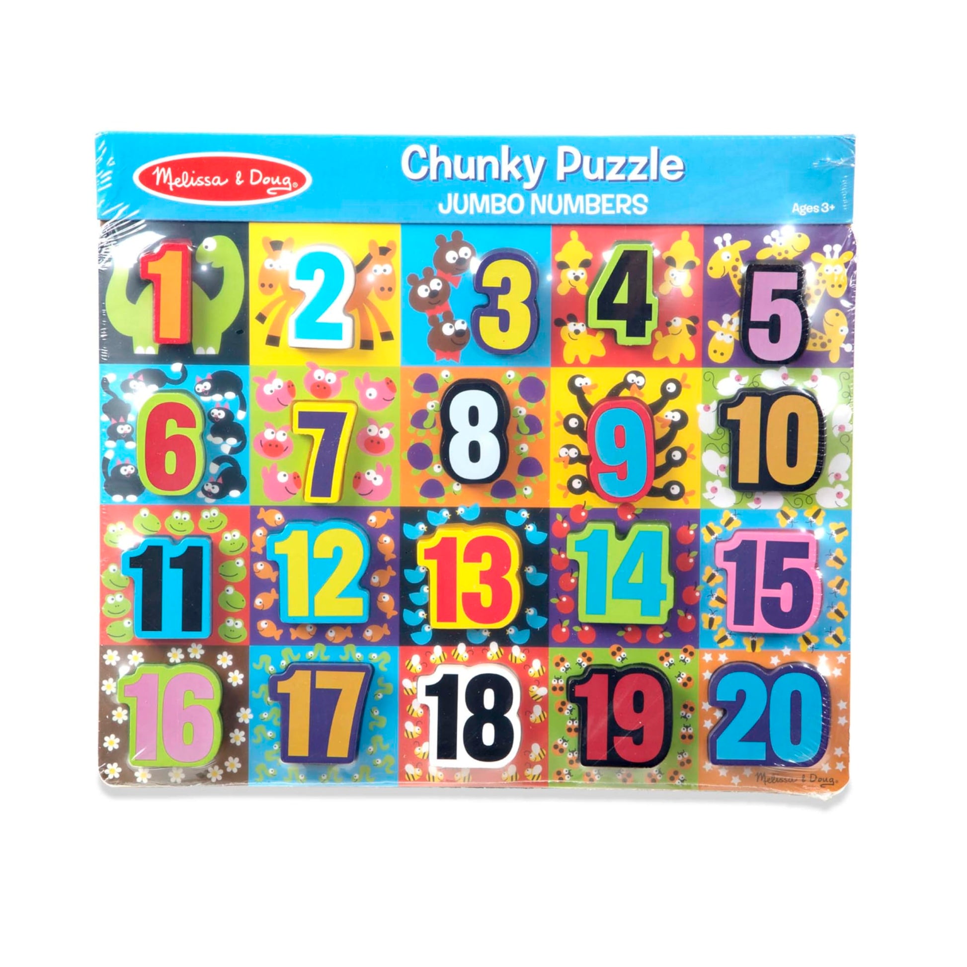 Buy now Melissa & Doug Jumbo Numbers Wooden Chunky Puzzle (20 pcs) at indiglob india