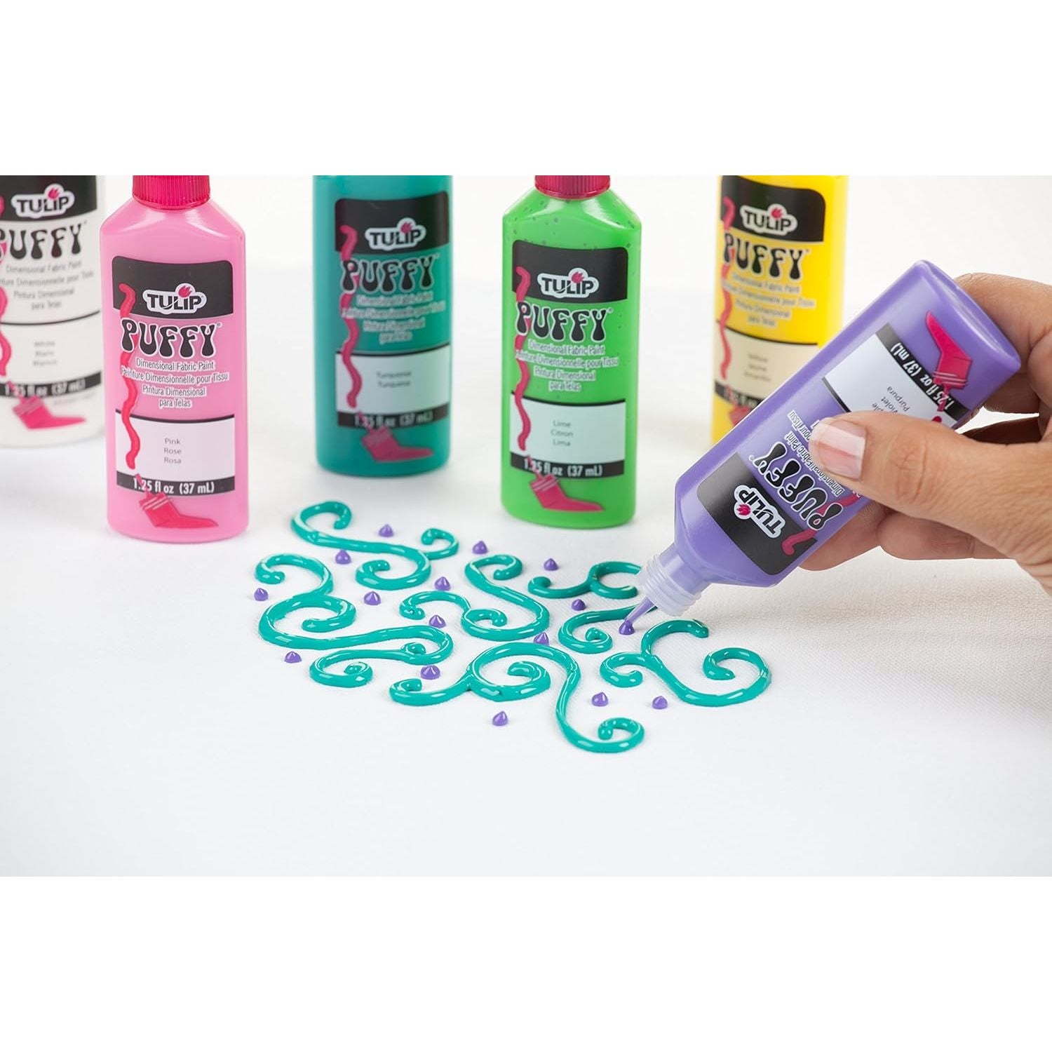 Buy now Tulip Puffy Paint: 3-D Fashion Paint, Assorted Colors, 6 Pack at indiglob india