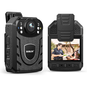 BOBLOV KJ21 Body Camera, 1296P Body Wearable Camera Support Memory Expand Max 256G, 8-10Hours Recording Police Body Cam Lightweight and Portable Easy to Operate Clear NightVision (KJ21 Only)