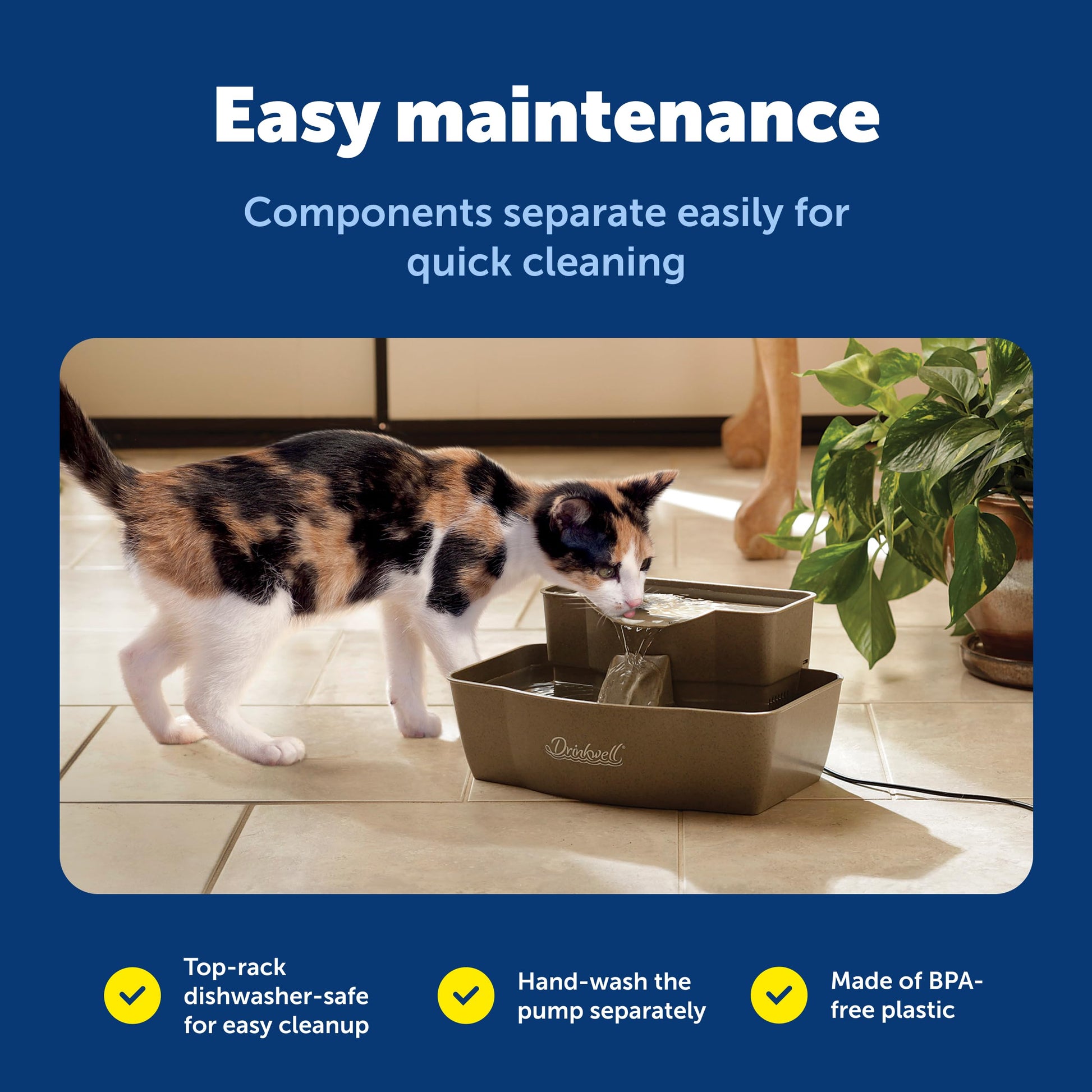 Buy now PetSafe Drinkwell Multi-Tier Pet Fountain - Encourages Hydration for Cats & Dogs - Large-Capacity Waterer - Double Tier - Filtered Fountain with Carbon Filter - 100 oz Water Capacity at indiglob india