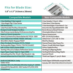 Clipper Guards Set 10 12 14 16 18 20 Compatible with Most Wahl Clippers, Color Coded with Organizer - Size 1.25", 1.5", 1.75", 2", 2.25" & 2.5"