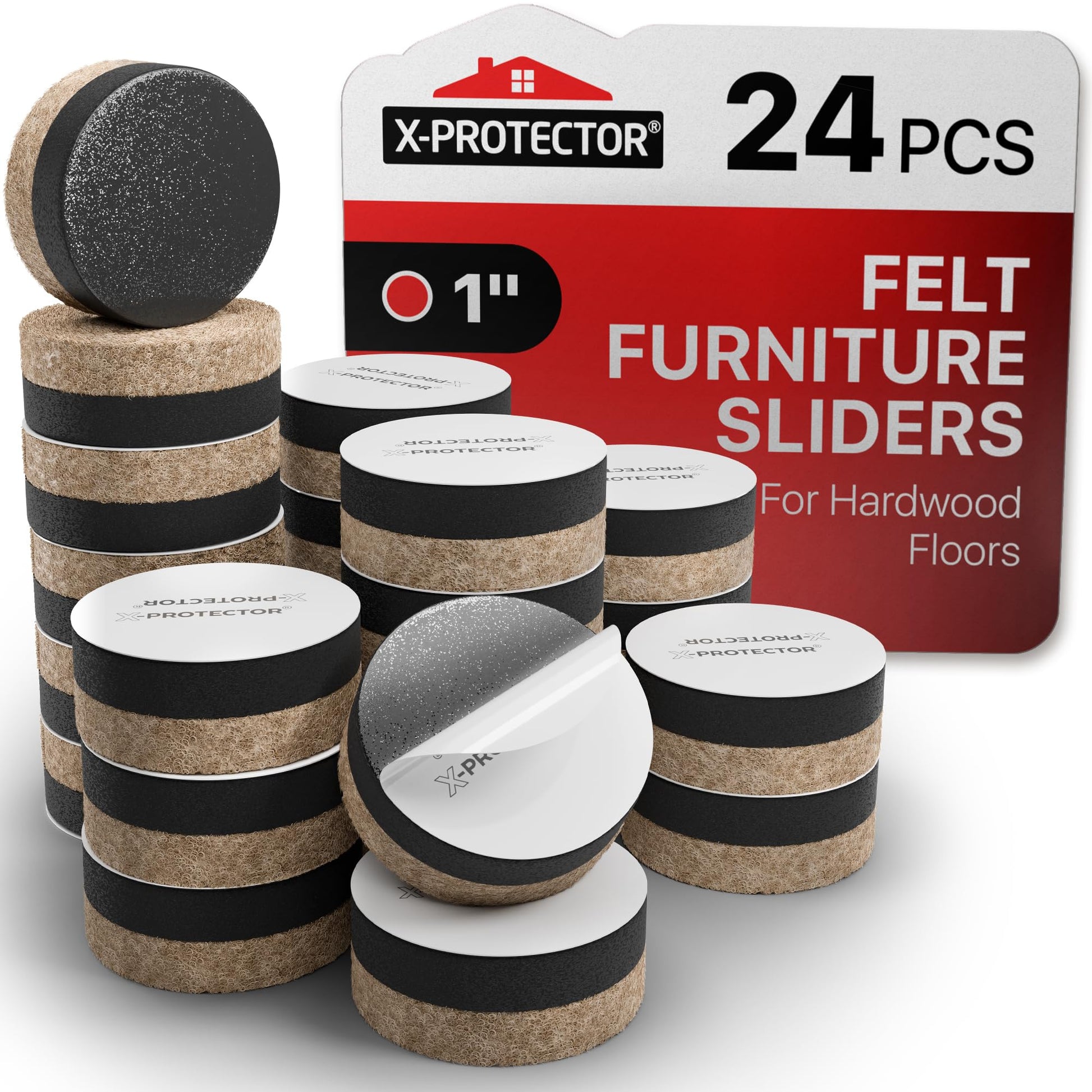 Buy now Felt Furniture Sliders Hardwood Floors X-PROTECTOR – 16 PCS 3 1/2" Furniture Sliders – Heavy Duty Felt Sliders Hard Surfaces – Move Your Furniture Easily & Safely! at indiglob india