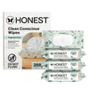 The Honest Company Hypoallergenic Multi-Use Baby Wipes for Sensitive Baby Skin Rainbow 60 Count - 72 Count (Pack of 4)