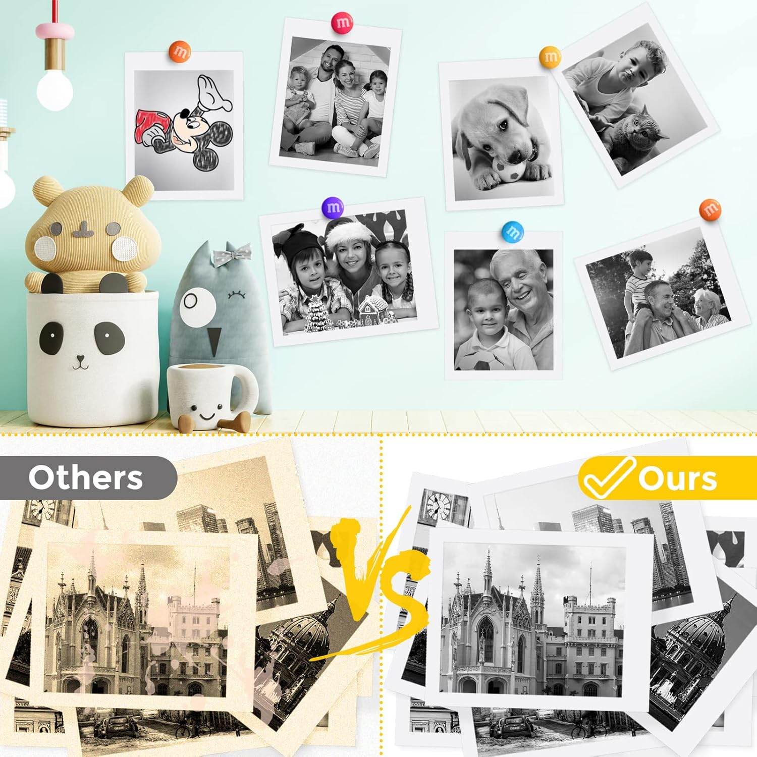 10 Rolls Kids Print Camera Paper Refill, for Most Kids Print Camera Masterbee/ESOXOFFORE/VTech KidiZoom/Dragon Touch Instant Camera, 2.2” Wide BPA Free Thermal Paper for Kids Camera - My Store