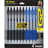 Pilot, G2 Premium Gel Roller Pens, Extra Fine Point 0.5 mm, Pack of 5, Blue - Black & Blue