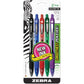 Zebra Pen Z-Grip Retractable Ballpoint Pen, Smooth-Flowing Black Ink, 1.0mm Medium Point, School Supplies, Teacher Supplies, and Office Supplies, 5-Pack (22215)