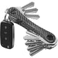 KEYSMART Key Holder for Keychain - Compact Key Organizer for Key Chain, Minimalist Clutter-Free EDC Keychains, Key Ring for Car Fobs Key Chains, Expandable (Up to 8 Keys, Black Flex)