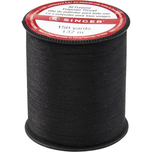 Singer 60110All Purpose Polyester Thread, 150 Yards, Black