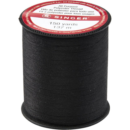 Singer 60110All Purpose Polyester Thread, 150 Yards, Black