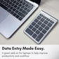 Macally Bluetooth Number Pad for Laptop - Wireless Numeric Keypad - 22 Key Numeric Keypad for Data Entry, Numpad Compatible with MacBook, iPad, iPhone, iOS, Laptop, PC, Android