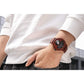 Men's Handmade Wooden Watches Mens Lightweight Analog Quartz Wood Mens Wrist Watch with Compass