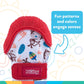 Nuby Soothing Teething Mitten with Hygienic Travel Bag, Red Monkey, 1 Count (Pack of 1)