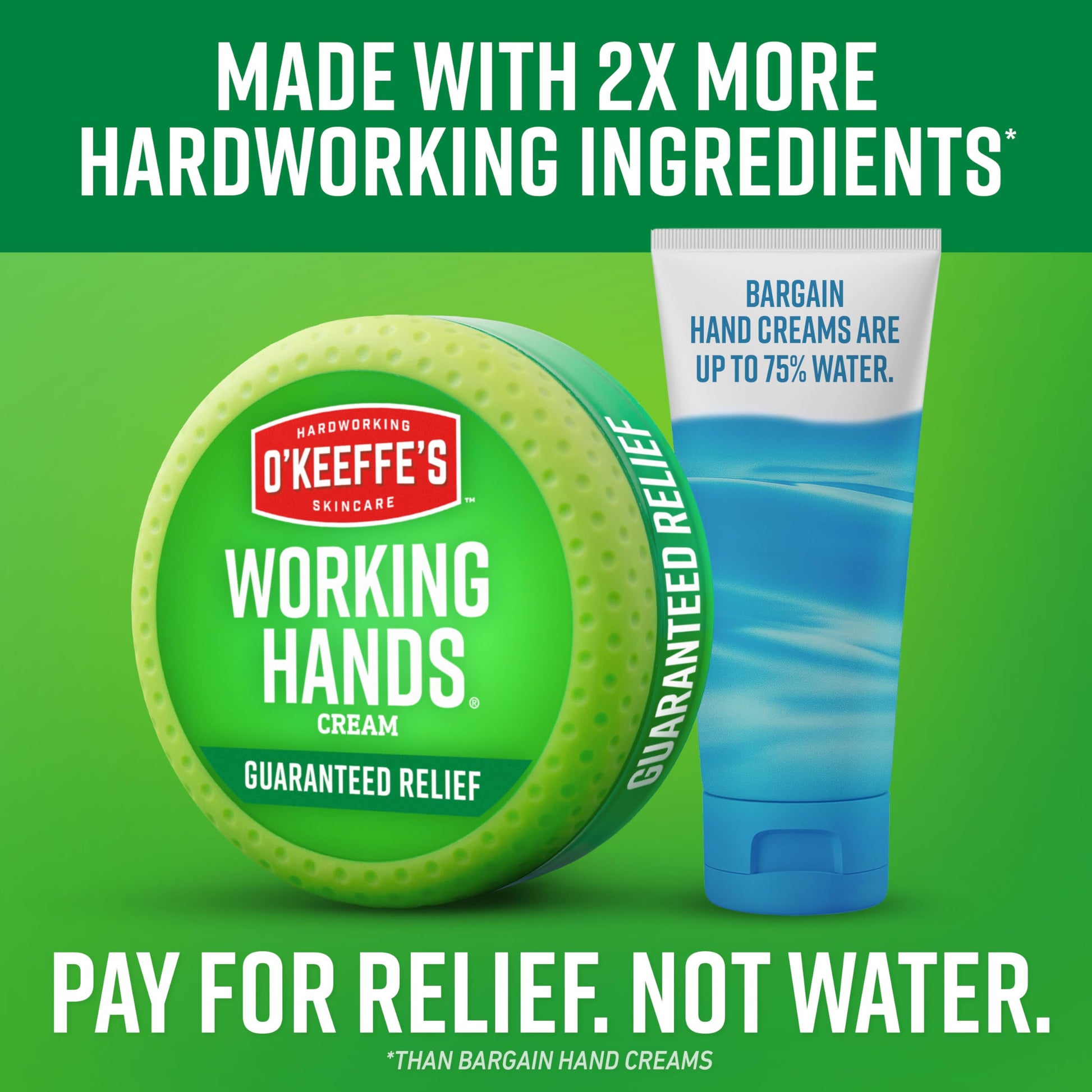 Buy now O'Keeffe's Working Hands Hand Cream for Extreme Dryness - 3 oz Tube (2 Pack) - Repairing Skincare for Cracked, Dry Hands at indiglob india