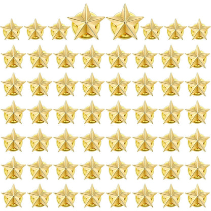 Kenning 60 Pieces Star Badge Lapel Pins Veterans Day Star Pins for Backpacks Badge Military Award Labor Day Brooches