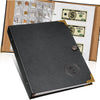 Zonon Currency Album Coin Collecting Book Holder with 150 Coin Pockets and 240 Paper Currency Pockets, PU Leather Album Collection Book Penny Storage(Brown) - Black