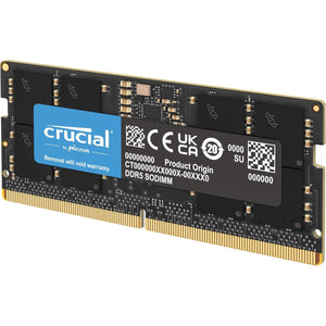 Crucial 32GB DDR5 RAM, 5600MHz (or 5200MHz or 4800MHz) Laptop Memory, SODIMM 262-Pin, Compatible with 13th Gen Intel Core and AMD Ryzen 6000 - CT16G52C42U5