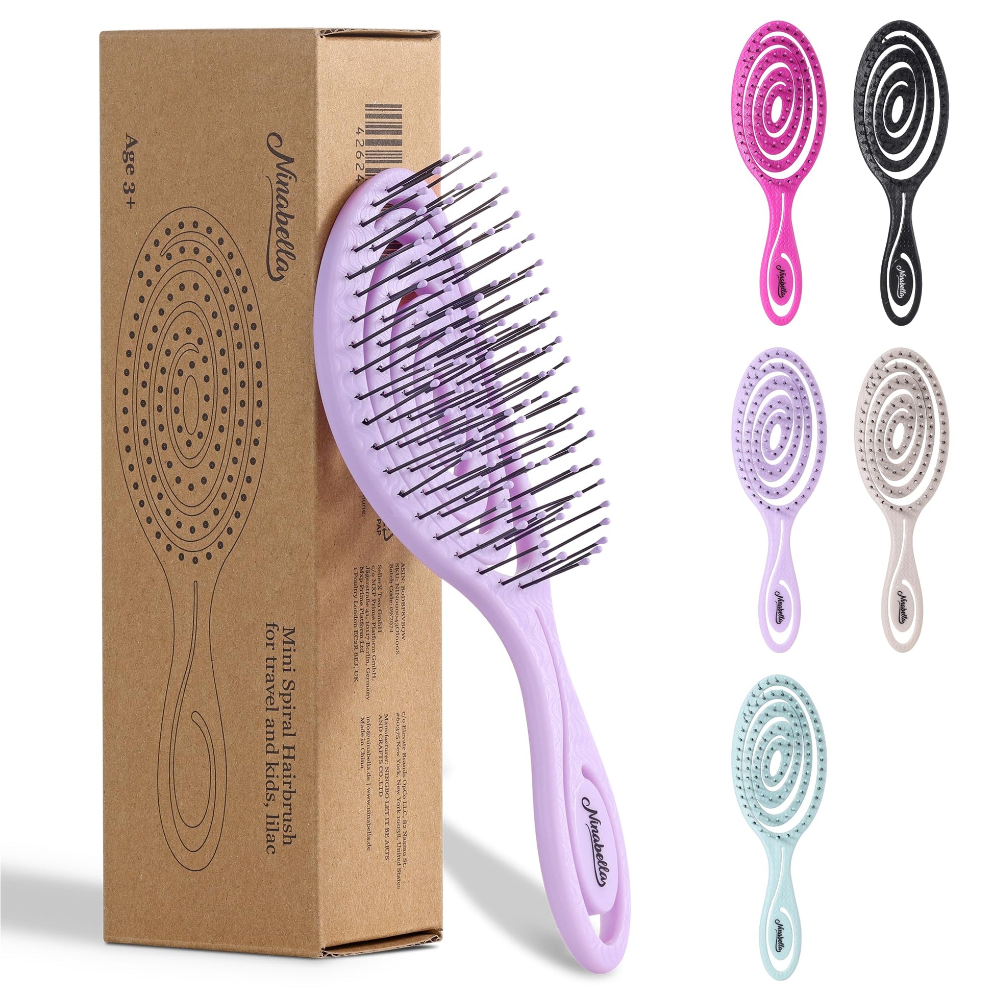 Buy now Ninabella Detangle Hair Brush for Women & Men - Does not Pull - Straightening Brushes for Straight & Curly Hair - Unique Spiral Detangling Hairbrush - Green at indiglob india
