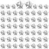 Kenning 60 Pieces Star Badge Lapel Pins Veterans Day Star Pins for Backpacks Badge Military Award Labor Day Brooches - Silver
