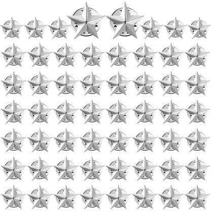 Kenning 60 Pieces Star Badge Lapel Pins Veterans Day Star Pins for Backpacks Badge Military Award Labor Day Brooches