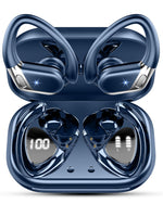 Buy now Ltinist Wireless Earbud, Bluetooth 5.3 Headphones Pure Bass Sound with Earhooks, 75H Battery Over Ear Headphones with Dual-LED Display, IP7 Waterproof Earphones Built-in Microphone for Running Sports Dark blue at indiglob india
