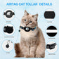Airtag Cat Collar - Cat Airtag Collar with Silicone Airtag Holder and Bell - Adjustable Double Layer Nylon Breakaway Cat Collars - 0.2in Reflective Strip
