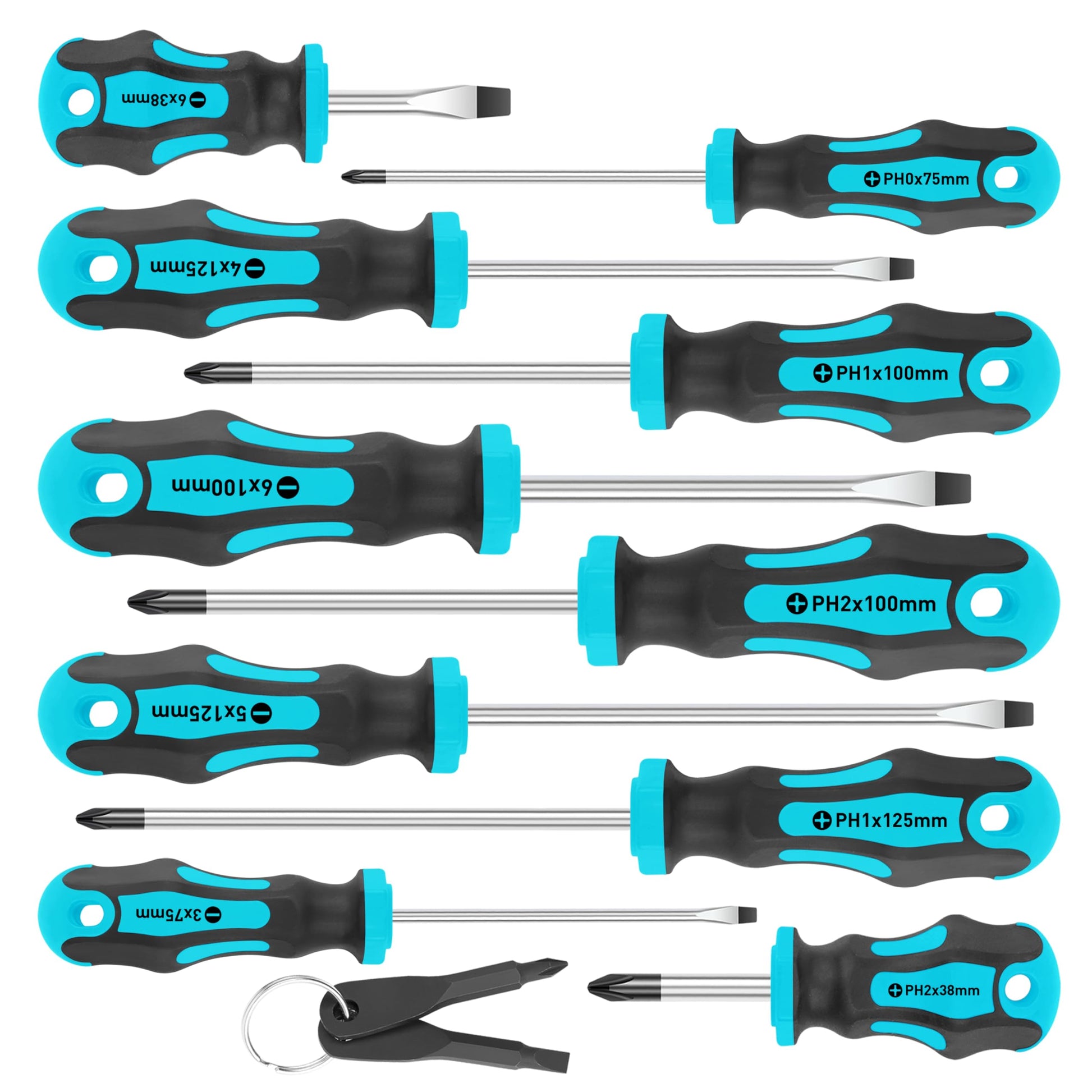 Buy now Amartisan 10-Piece Magnetic Screwdrivers Set, 5 Phillips and 5 Slotted Tips Professional Cushion Grip Screwdriver Set at indiglob india