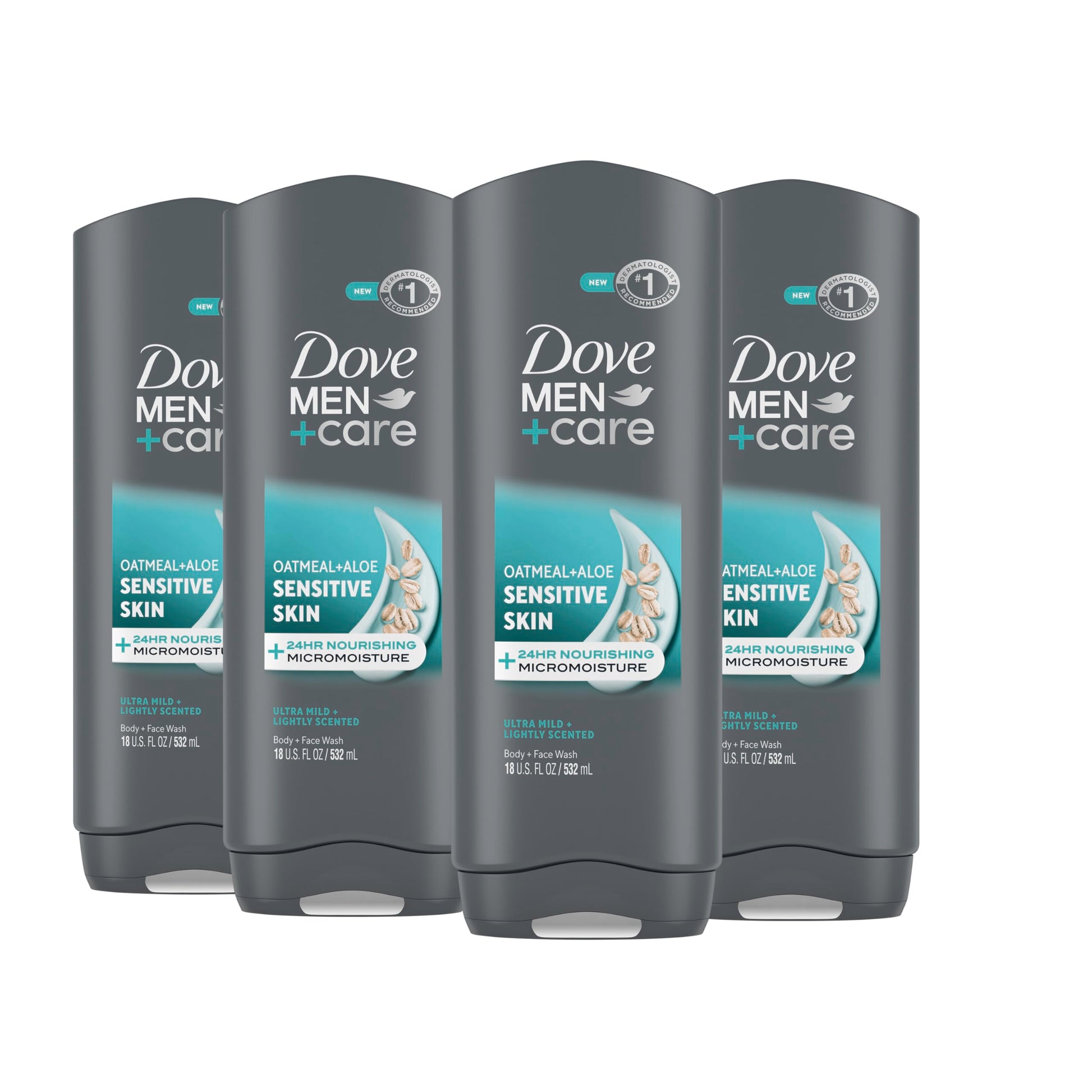 Buy now DOVE MEN + CARE Body and Face Wash Clean Comfort 4 Count for Healthier and Stronger Skin Effectively Washes Away Bacteria While Nourishing Your Skin, 18 oz Sensitive Skin 18 Fl Oz (Pack of 4) at indiglob india