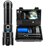 Buy now Goreit Super Bright LED Flashlight - 30W Output for 20000 Lumens & 3937ft Beam, USB-C Rechargeable with 12H Runtime, IP67 Waterproof Powerful Handheld Linternas for Home, Camping, Hiking, Emergency at indiglob india
