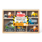 Buy now Melissa & Doug Wooden Construction Site Vehicles with Wooden Storage Tray (8 pcs) at indiglob india