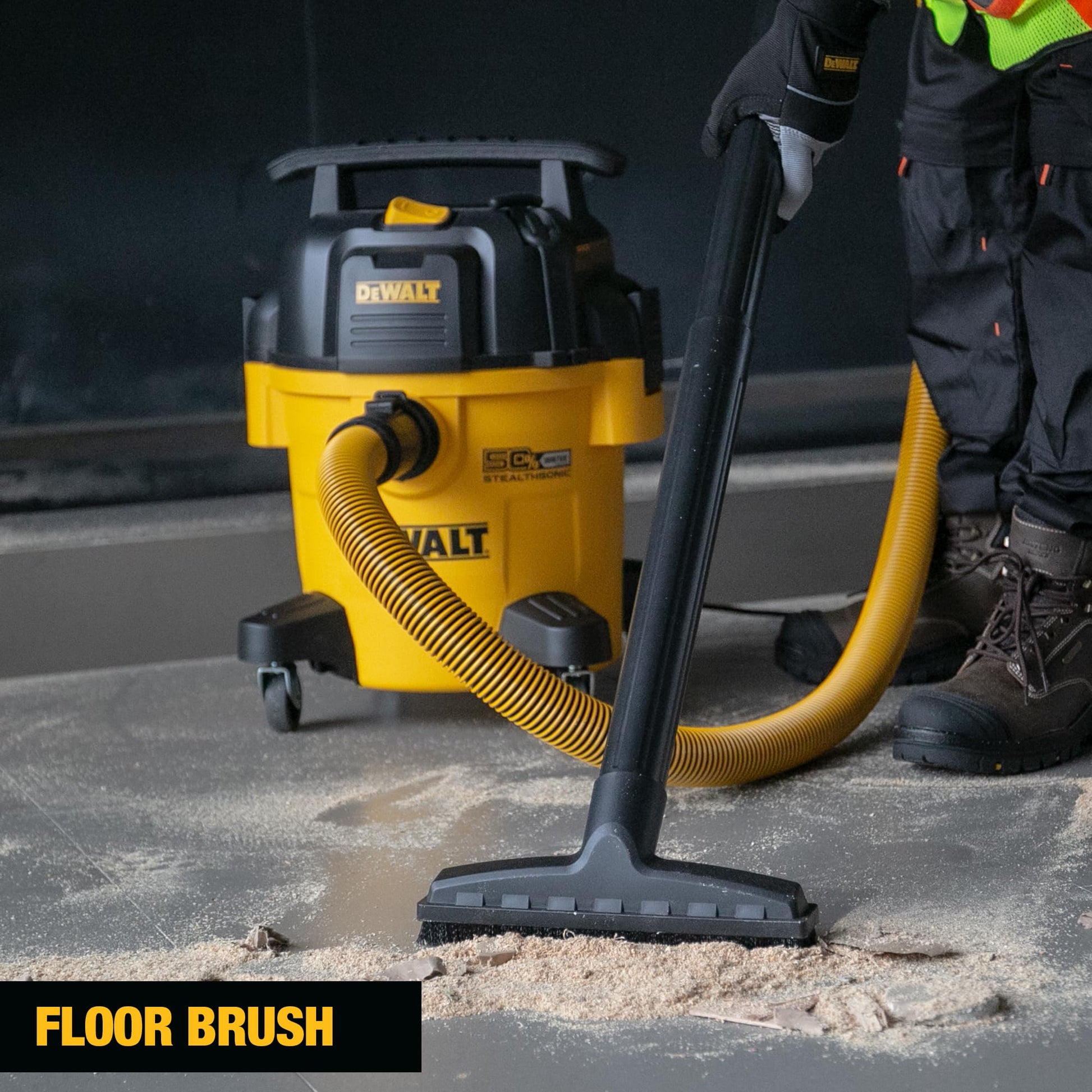 Buy now DEWALT Shop Vacuum 5-Gallon 4 HP STEALTHSONIC Wet/Dry Vacuum Cleaner DXV05P-QTB with 6 Dust Bags Ultra Quiet Poly Shop Vacuum with Powerful Suction for Garage, Jobsite, and Workshop at indiglob india