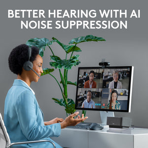 Buy now Logitech Zone 950 Premium Noise Canceling Headset with Hybrid ANC, Bluetooth, USB-C, USB-A, Certified for Zoom, Google Meet, Google Voice, and Fast Pair - Graphite at indiglob india