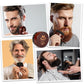 Beard Brush, Pure Boar Bristle Black Walnut Wood Beard Comb Brush for Men To Tame and Soften Your Facial Hair