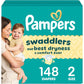 Pampers Baby Diapers - Swaddlers - Size 3, 168 Count, Ultra Absorbent Disposable Infant Diaper