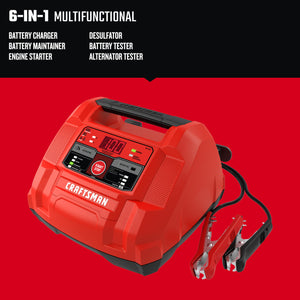 Buy now CRAFTSMAN 6A Car Battery Charger and 100A Engine Starter, 6-in-1 Solution, Battery Maintainer, 30A Boost, for 6V/12V Power Sport, Automotive, and Marine Batteries, CMXCESM253 at indiglob india