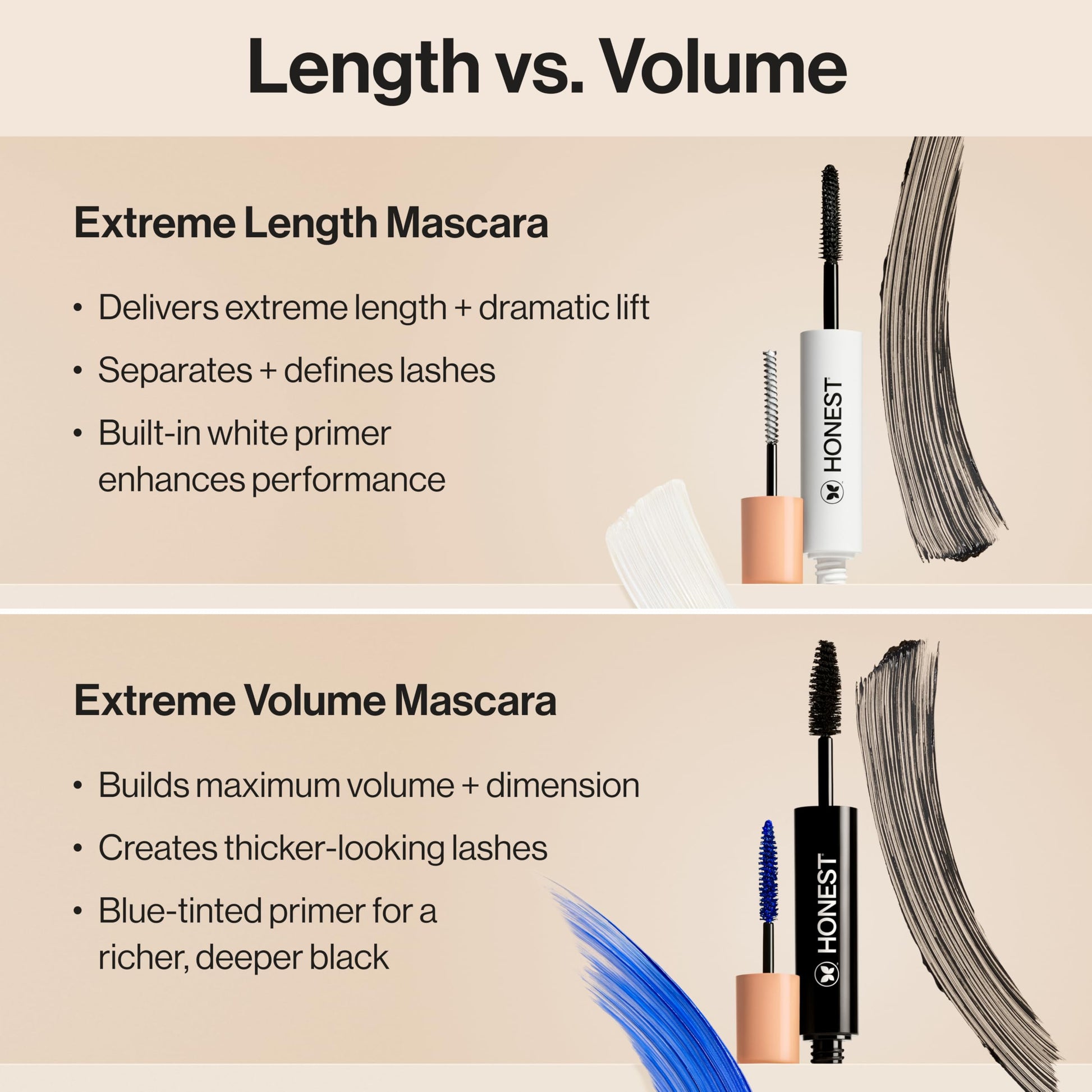 Buy now Honest Beauty 2-in-1 Extreme Length Clean Mascara, Lash Primer, Lengthening, Volumizing, Cruelty-Free, Safe for Sensitive Eyes, Black, .27 fl oz at indiglob india