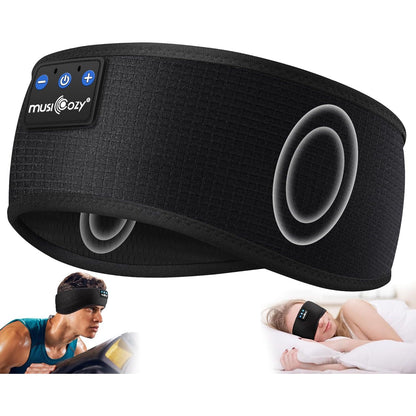 MUSICOZY Sleep Headphones Headband, Wireless Earbuds Earphones Sweat Resistant with Ultra-Thin HD Stereo Speaker, Bluetooth 5.4 for Workout Running Cool Gadgets Unique Gifts