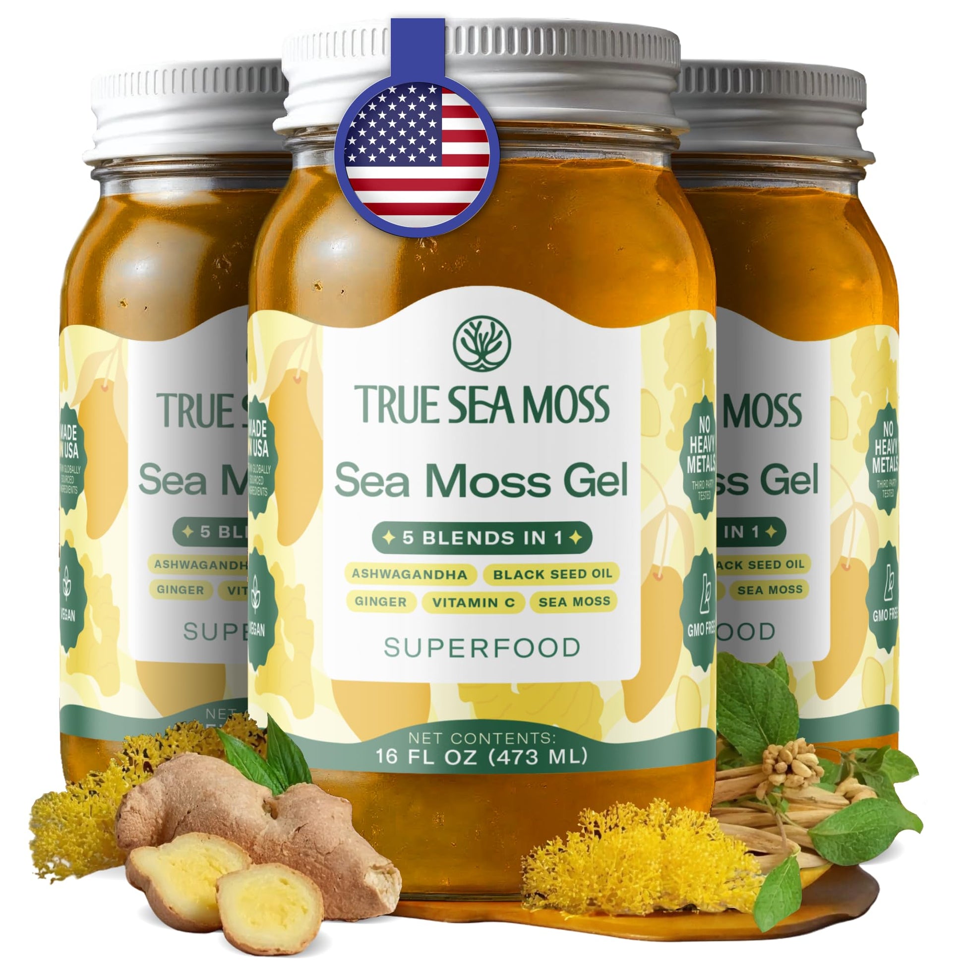 Buy now TrueSeaMoss Sea Moss Gel – Made in USA – Wildcrafted Seamoss, Fruits & Jarred Vegetables – Pineapple, Pack of 1 (Labels may Vary) at indiglob india