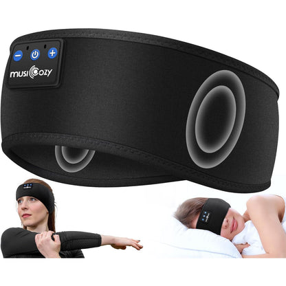 MUSICOZY Sleep Headphones Headband, Wireless Earbuds Earphones Sweat Resistant with Ultra-Thin HD Stereo Speaker, Bluetooth 5.4 for Workout Running Cool Gadgets Unique Gifts
