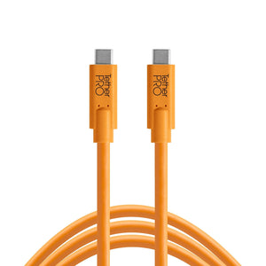 TetherPro USB-C to USB-C, 5Gbps Gen 1, 10' (3m), High-Visibility Orange
