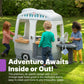 Buy now Step2 Adventure Camper Kids Playhouse, Indoor/Outdoor Playset with Kitchenette, Interactive Doorbell Sounds, 52-Piece Toy Accessories, Durable Plastic, For Toddlers 2+ Years at indiglob india