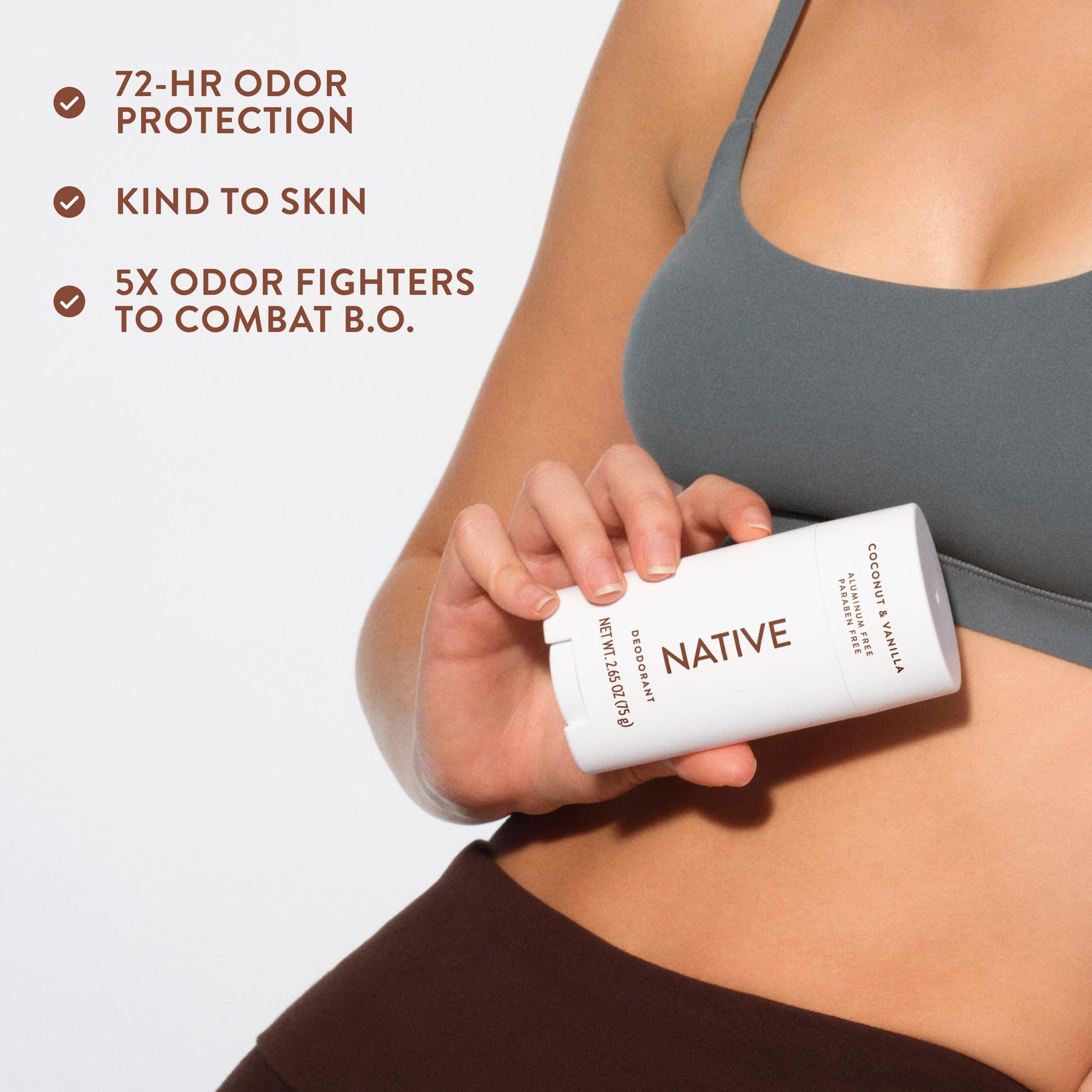 Buy now Native Deodorant Contains Naturally Derived Ingredients, 72 Hour Odor Control | Deodorant for Women and Men, Aluminum Free with Baking Soda, Coconut Oil and Shea Butter | Coconut & Vanilla at indiglob india