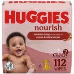 Buy now Huggies Nourish Scented Diaper Wipes, 2 Push Button Packs (112 Wipes Total) at indiglob india