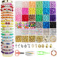 Buy now Redtwo 6200 Pcs Clay Beads Bracelet Making Kit, Flat Round Polymer Heishi Friendship Bracelet Jewelry Kit with Charms and Elastic Strings for Girls 8-12 Gifts for Kids Default at indiglob india